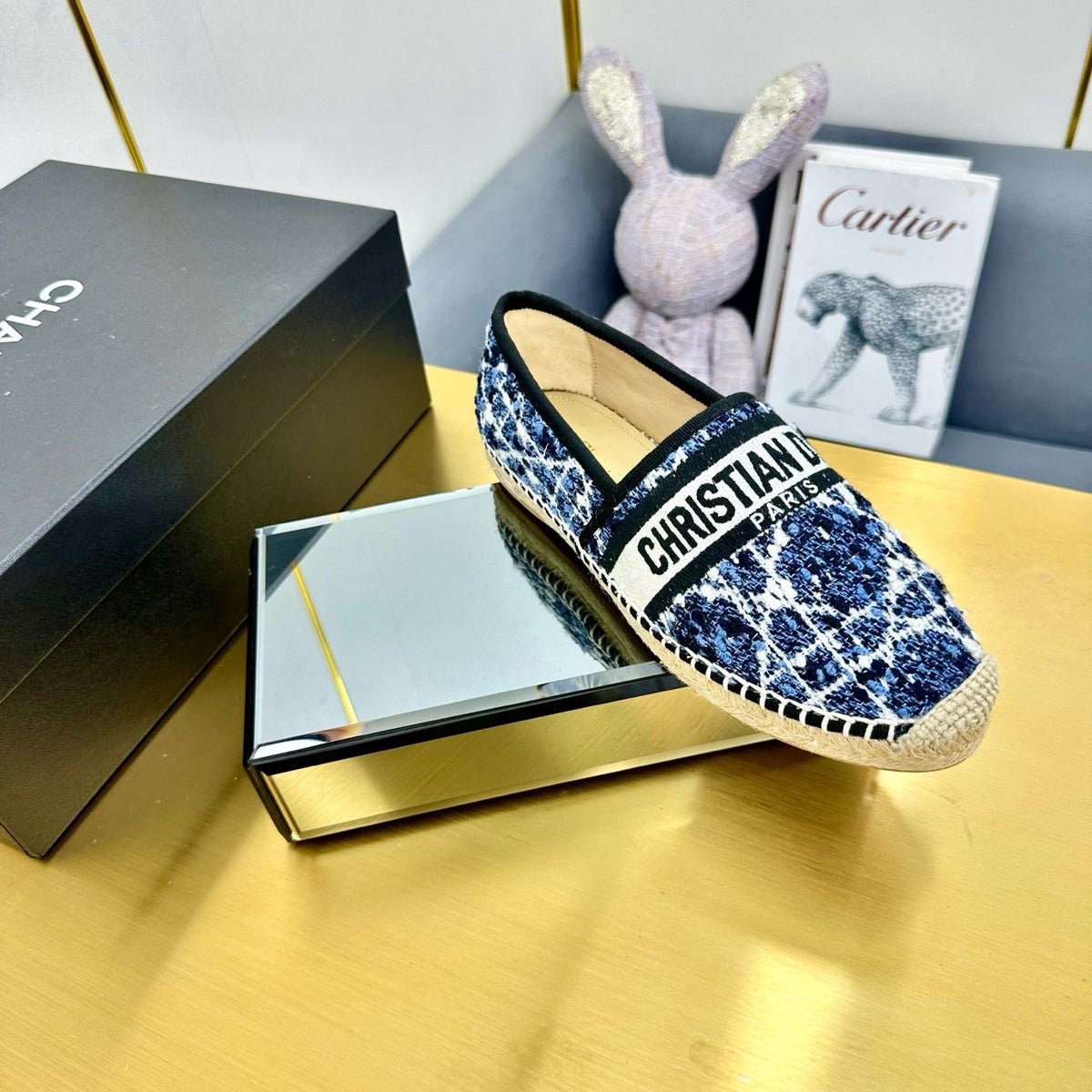 Dior Granville Embroidered Espadrille Flats