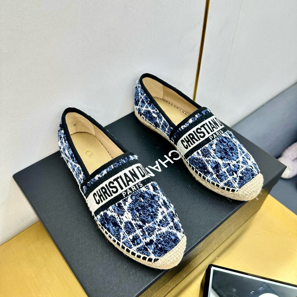 Dior Granville Embroidered Espadrille Flats