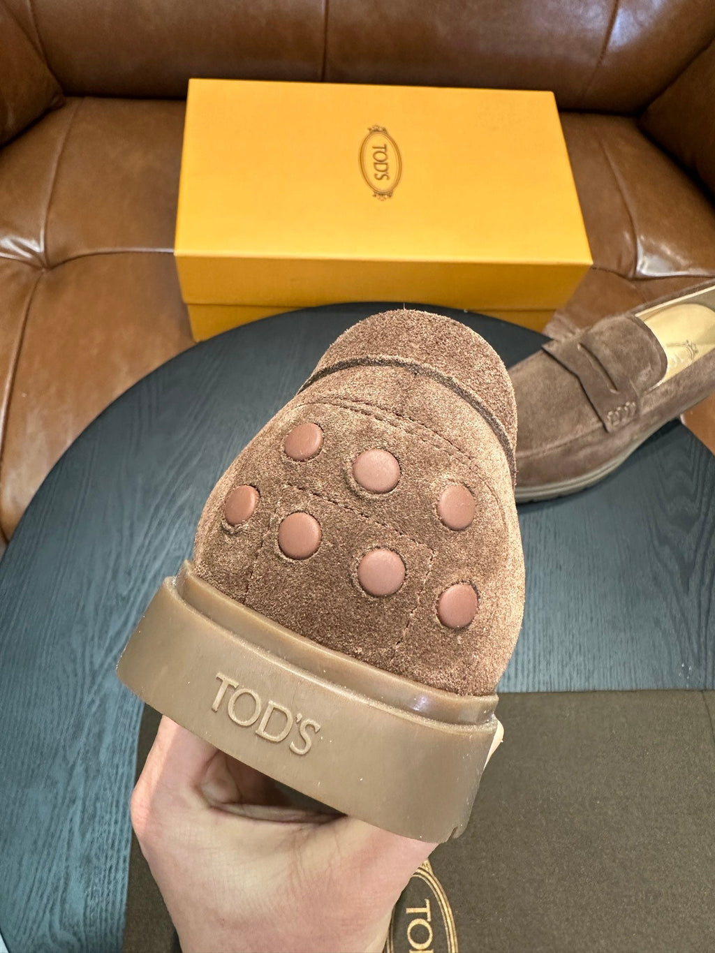 Tod's Suede Calfskin Loafers