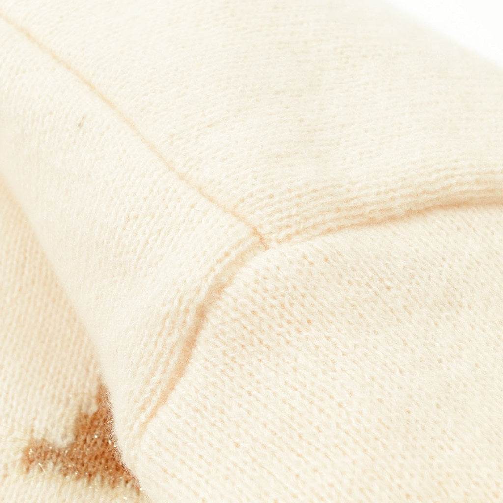 AMI Paris Holiday Limited Gold Heart Jacquard Cardigan – 24FW