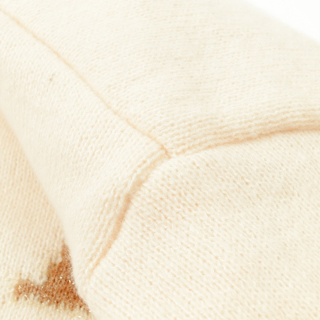 AMI Paris Holiday Limited Gold Heart Jacquard Cardigan – 24FW