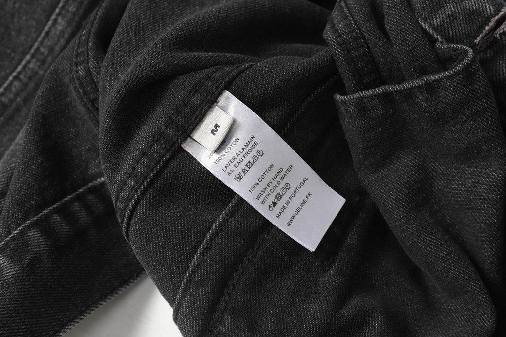 Celine Vintage Faux Two-Piece Hooded Denim Jacket
