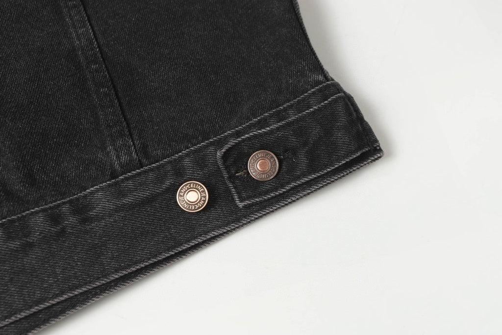 Celine Vintage Faux Two-Piece Hooded Denim Jacket