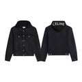 Celine Vintage Faux Two-Piece Hooded Denim Jacket