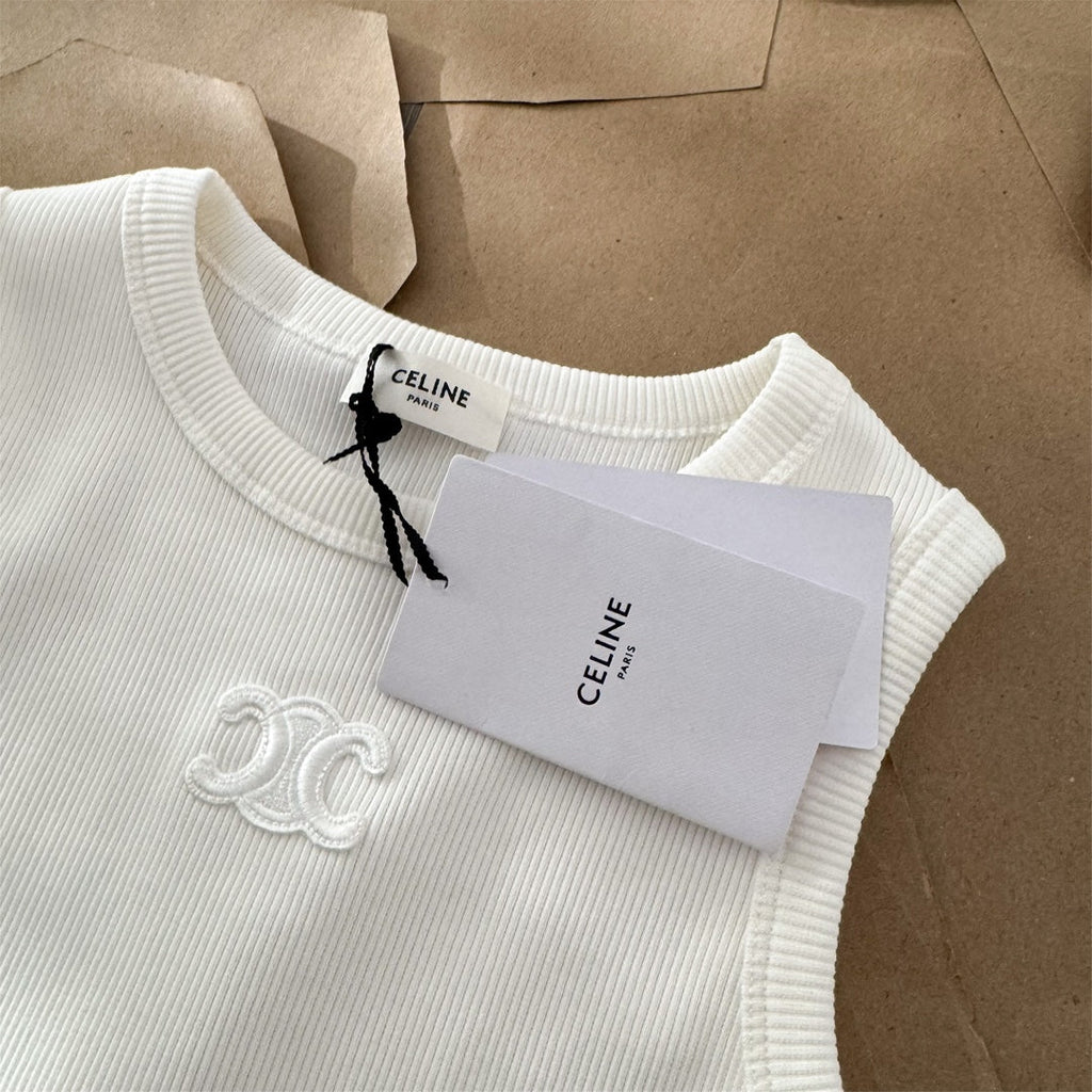Celine Embroidered Crewneck Vest – 25SS