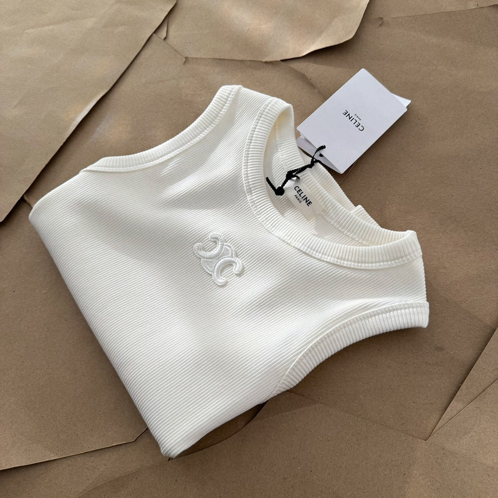 Celine Embroidered Crewneck Vest – 25SS