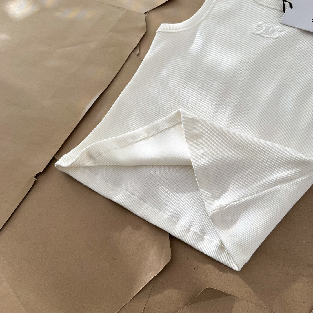 Celine Embroidered Crewneck Vest – 25SS