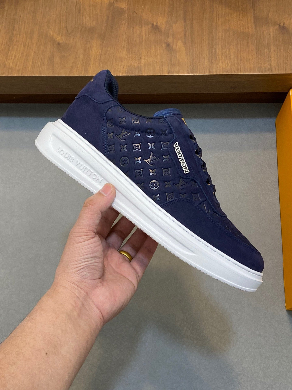Louis Vuitton Embossed Calfskin Sneakers