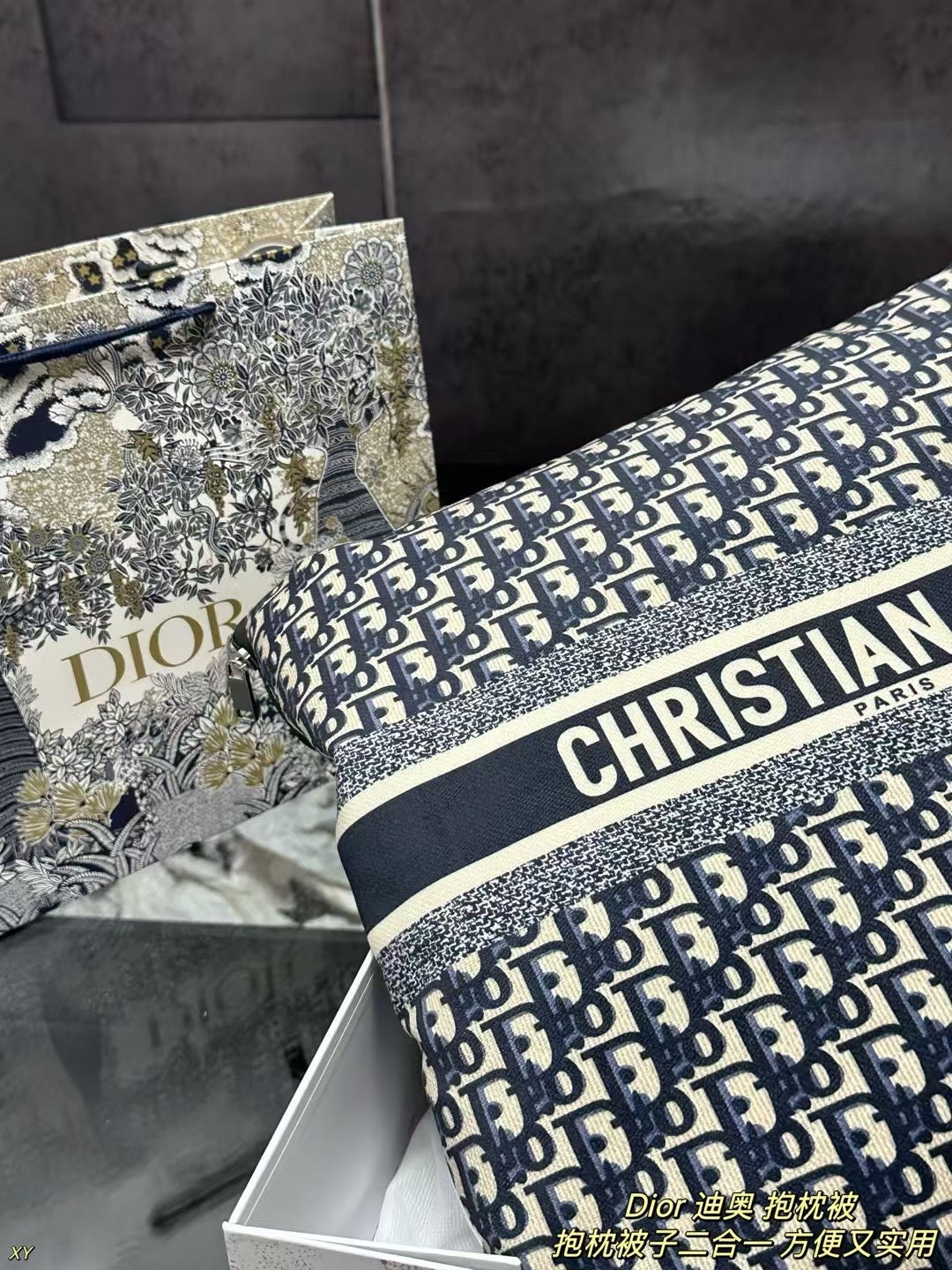 Dior Pillow Blanket Cushion