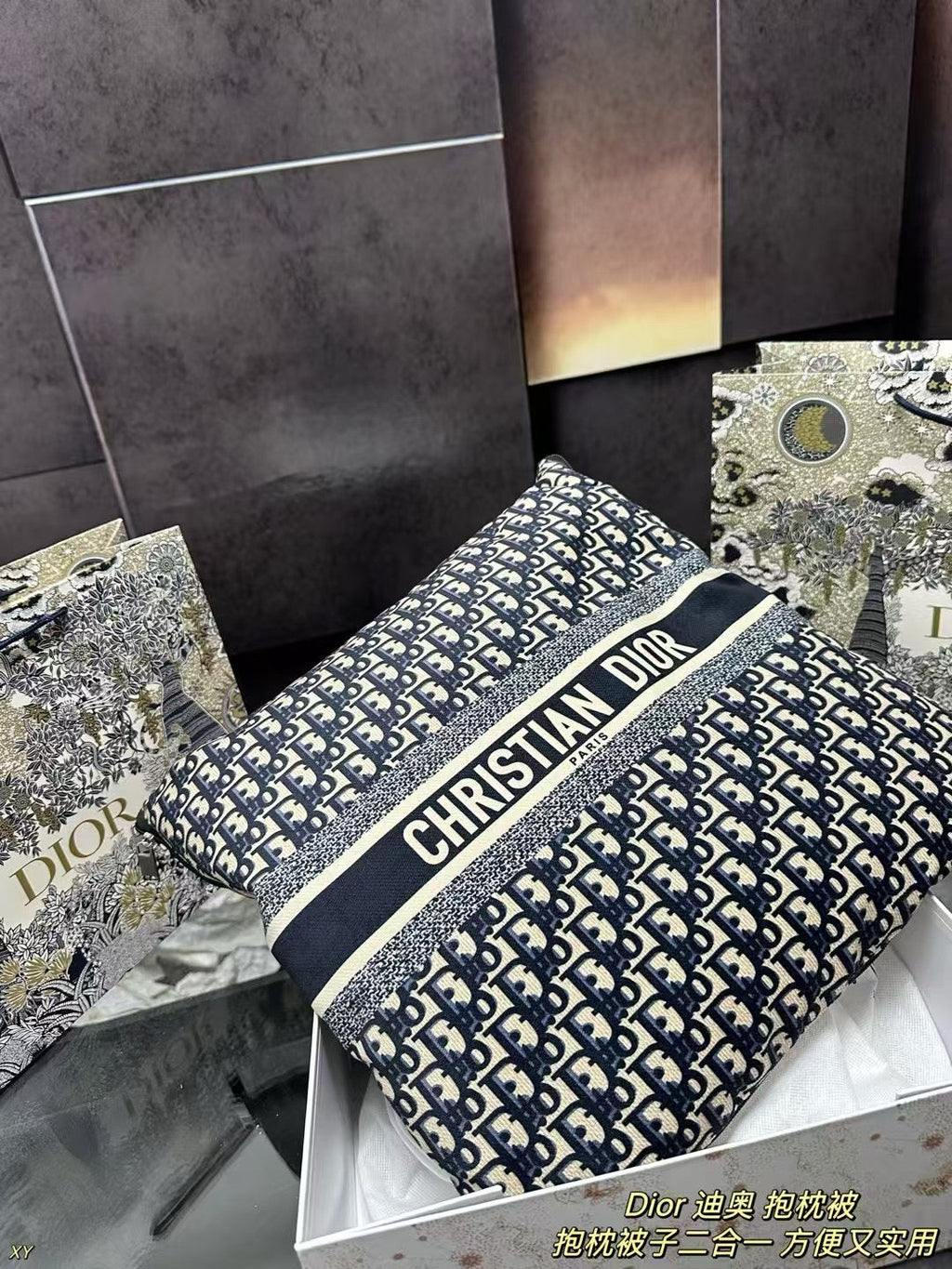 Dior Pillow Blanket Cushion