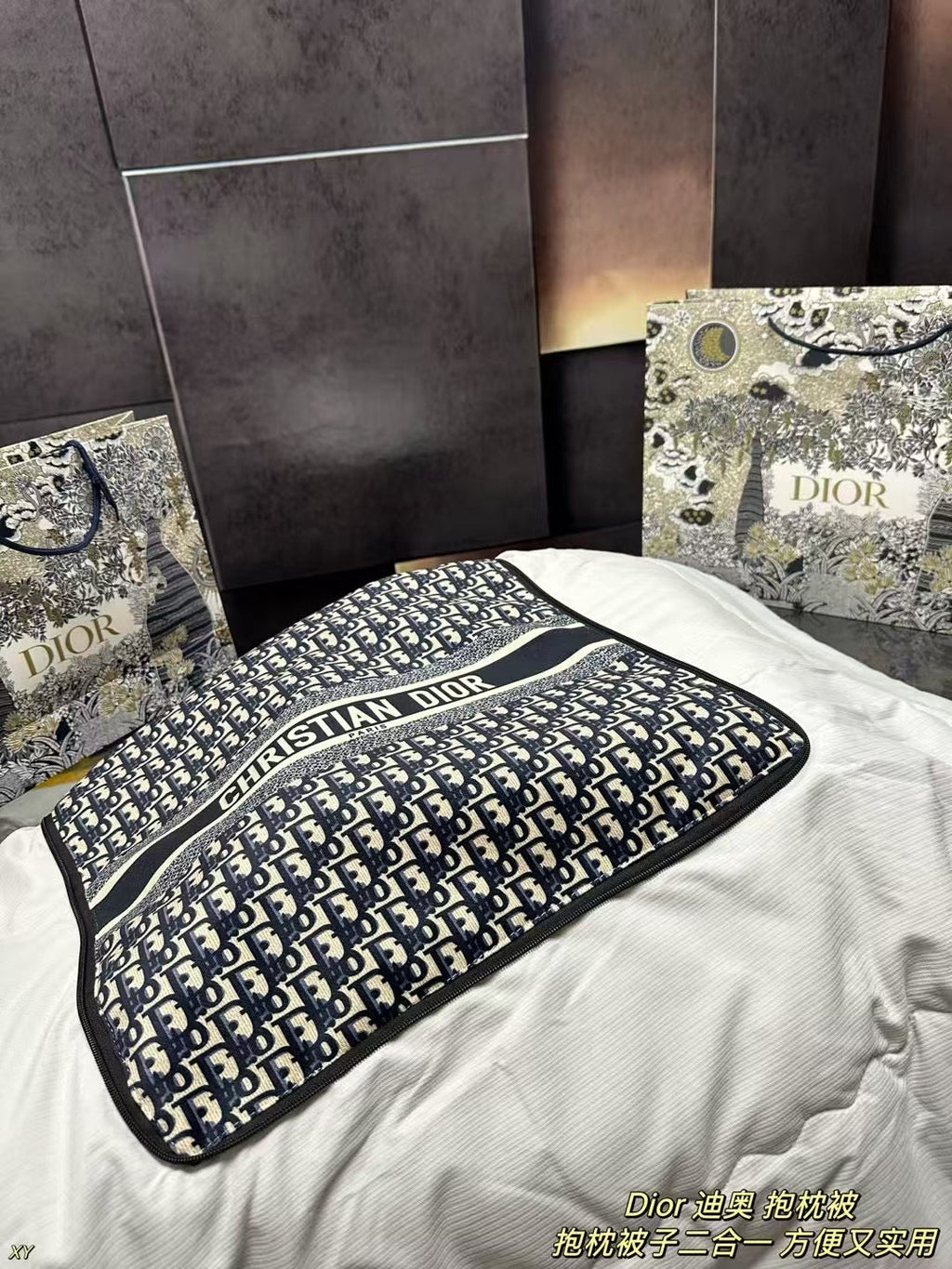Dior Pillow Blanket Cushion