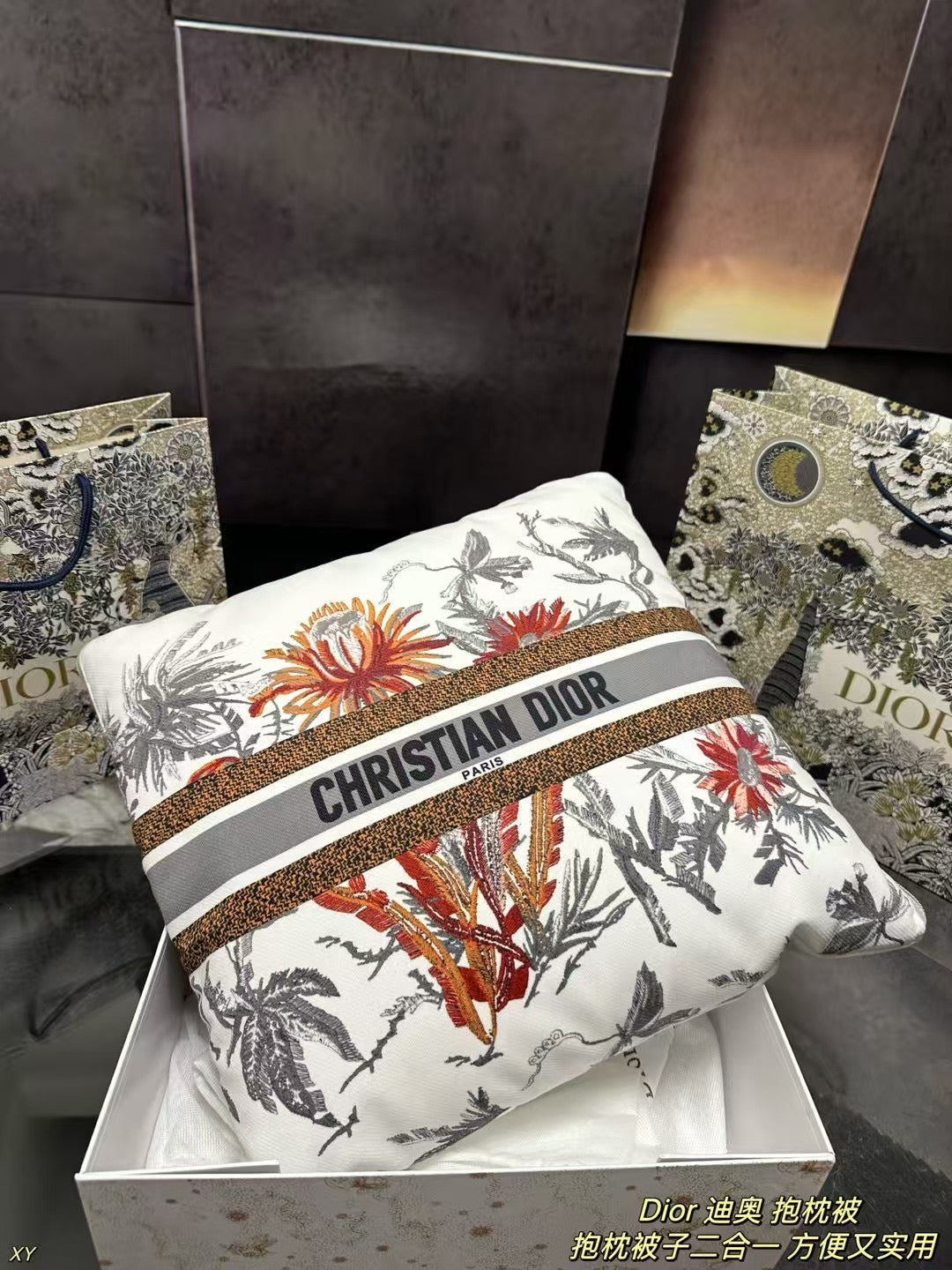 Dior Pillow Blanket Cushion