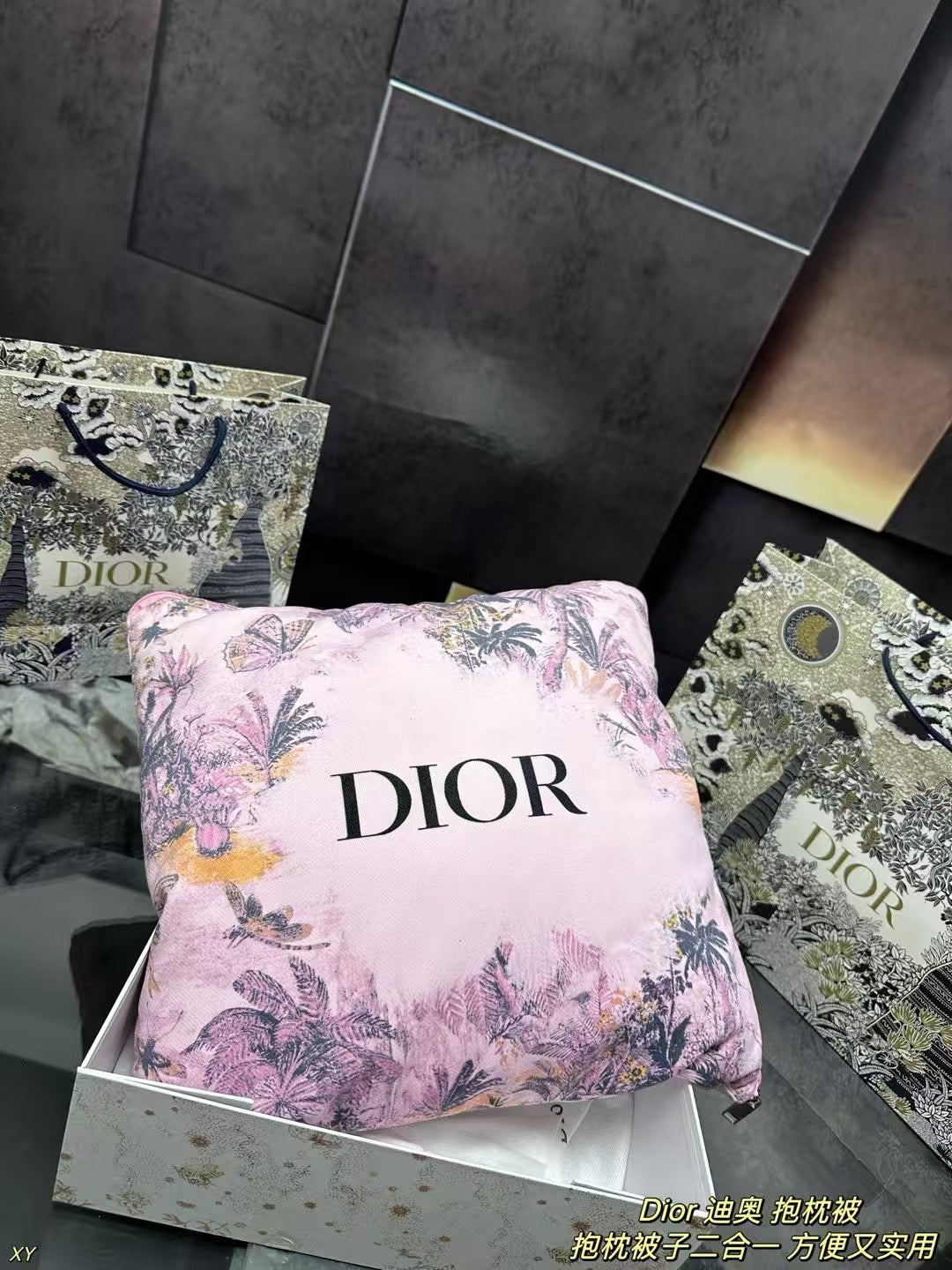 Dior Pillow Blanket Cushion