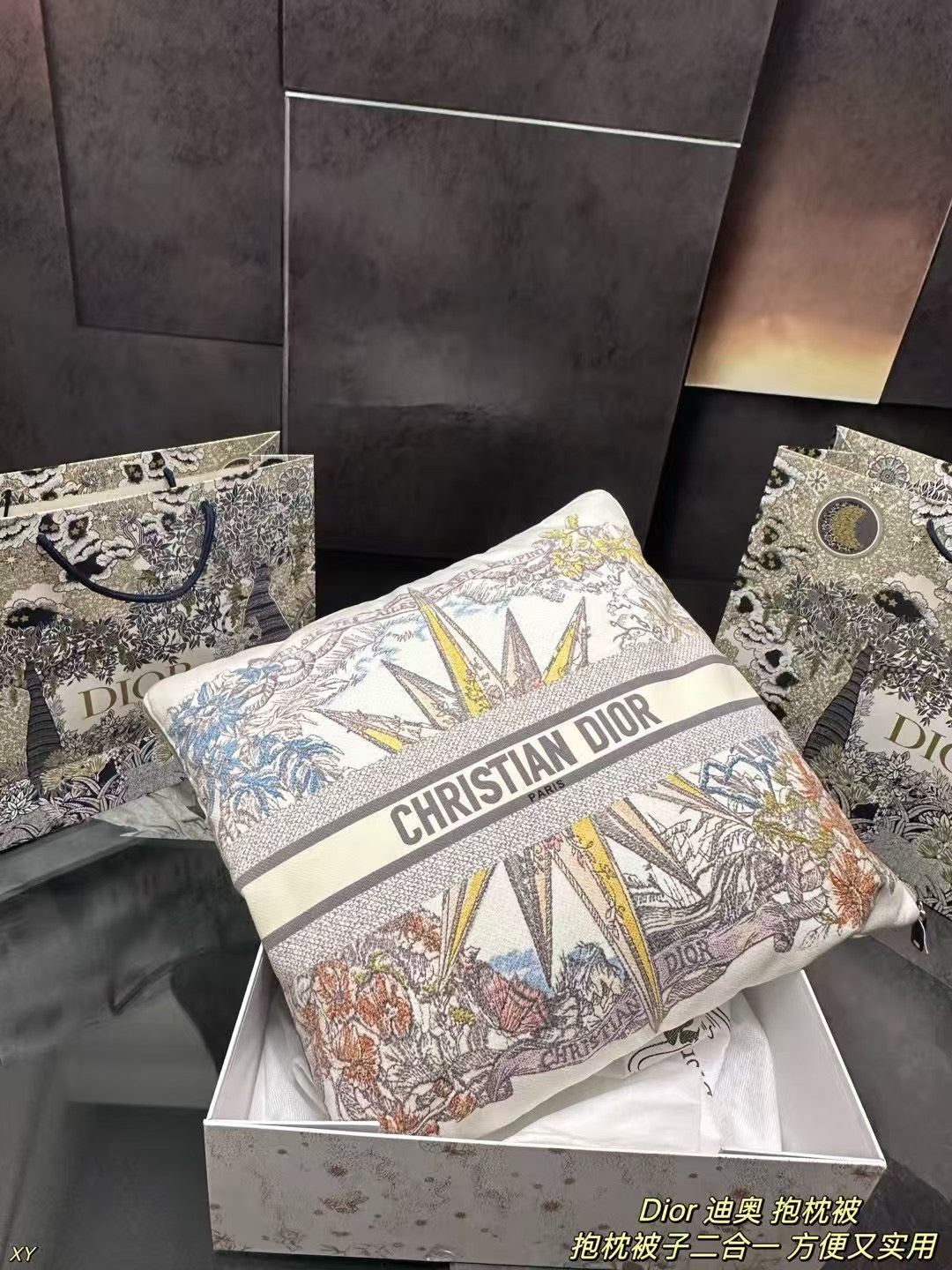 Dior Pillow Blanket Cushion