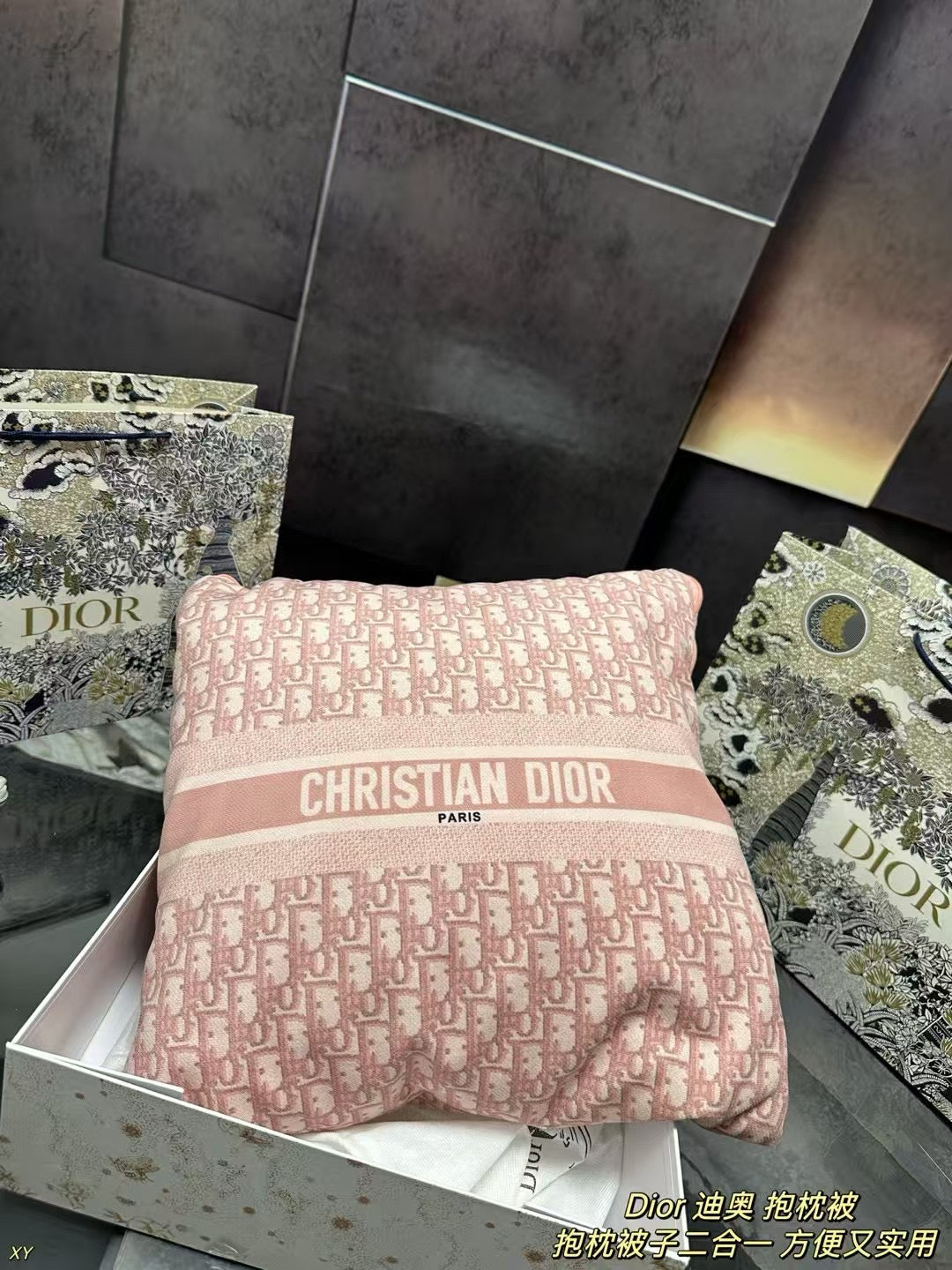 Dior Pillow Blanket Cushion
