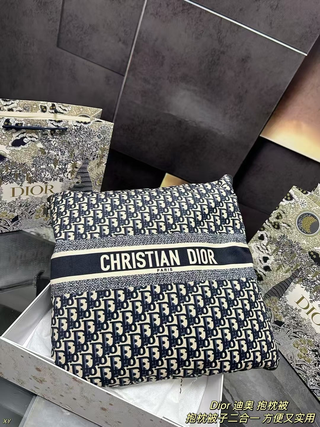 Dior Pillow Blanket Cushion