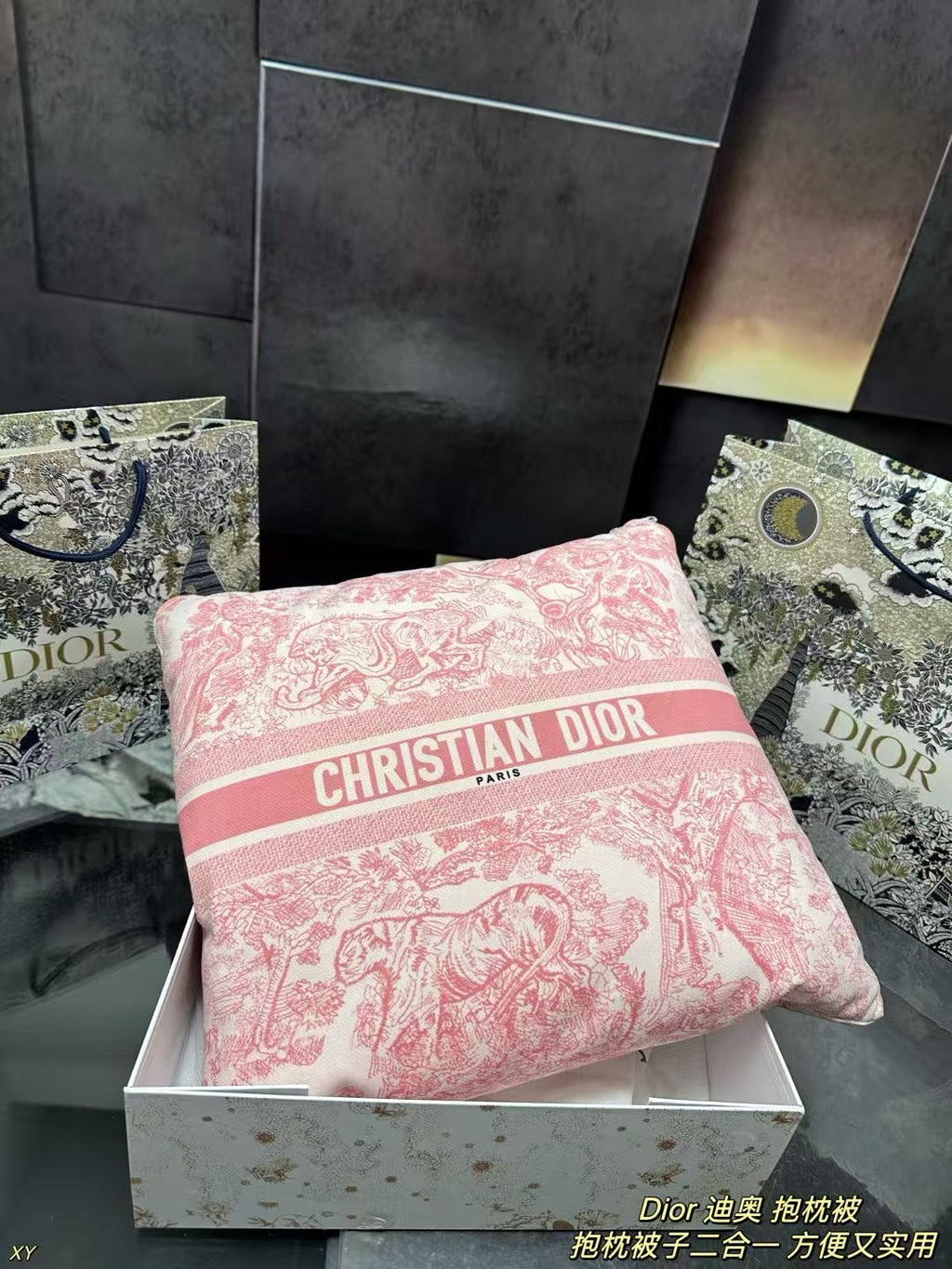 Dior Pillow Blanket Cushion