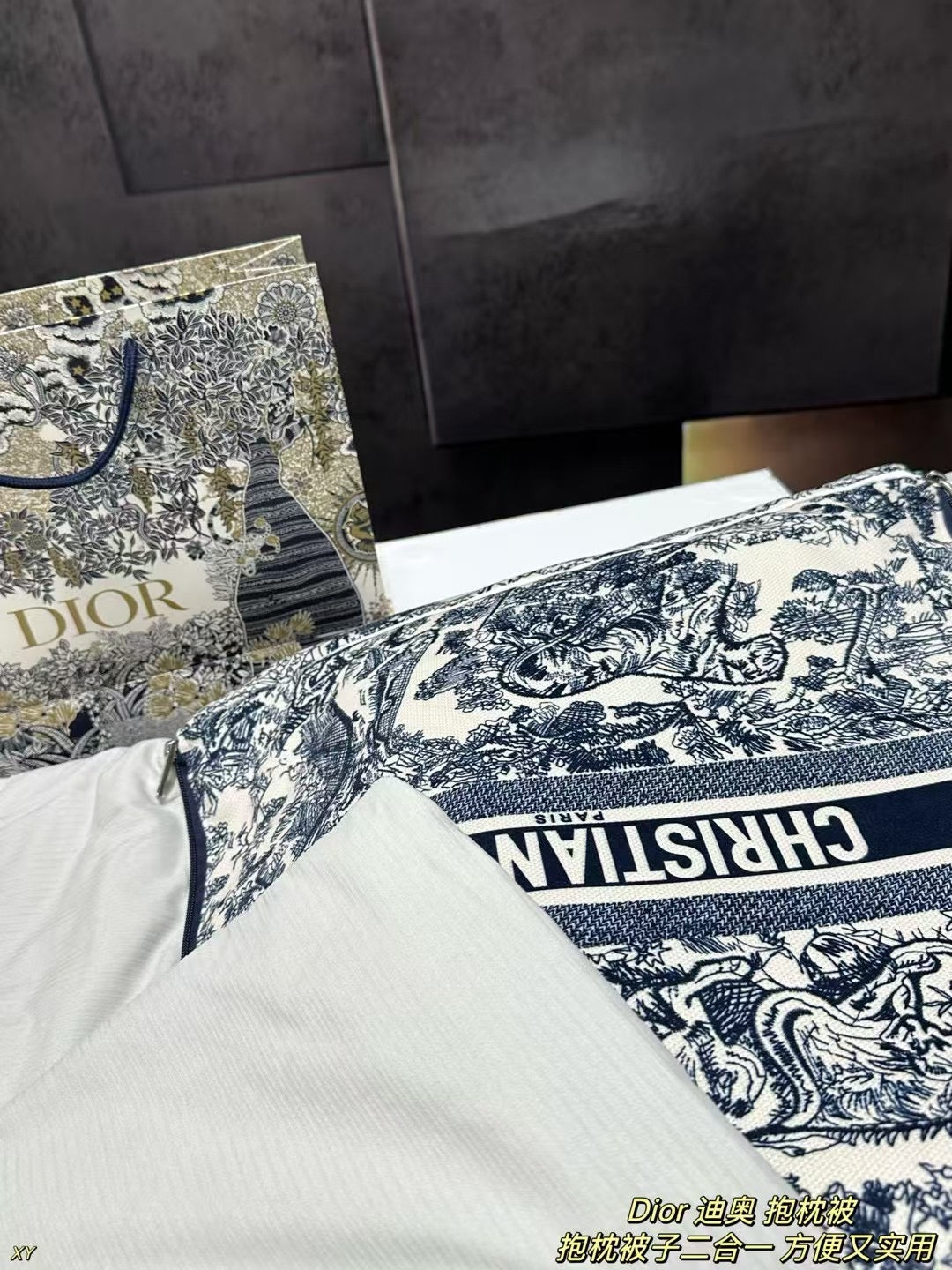 Dior Pillow Blanket Cushion