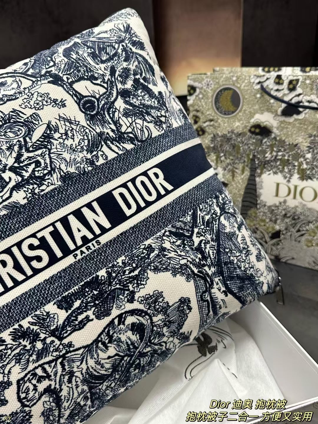 Dior Pillow Blanket Cushion