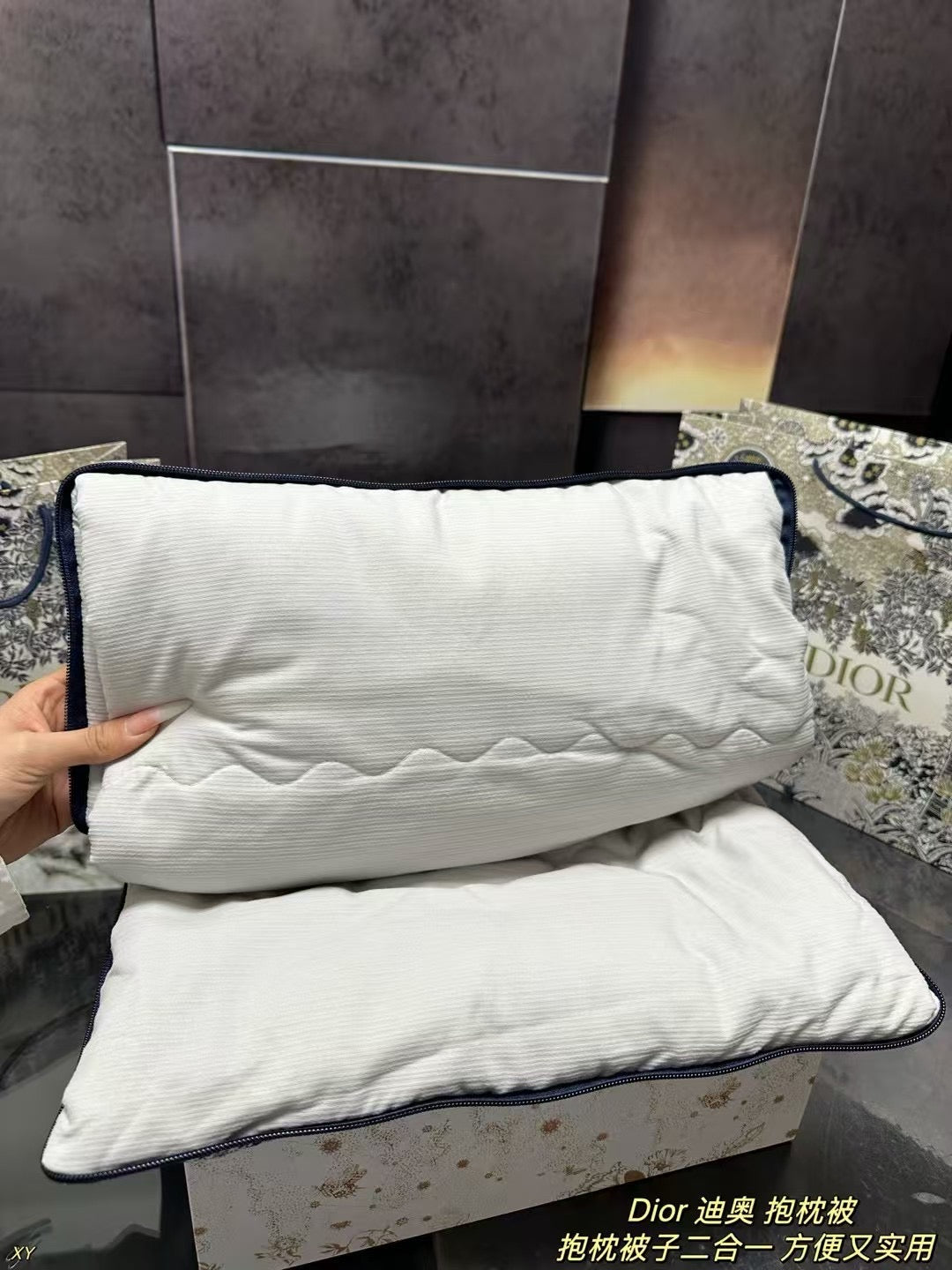 Dior Pillow Blanket Cushion
