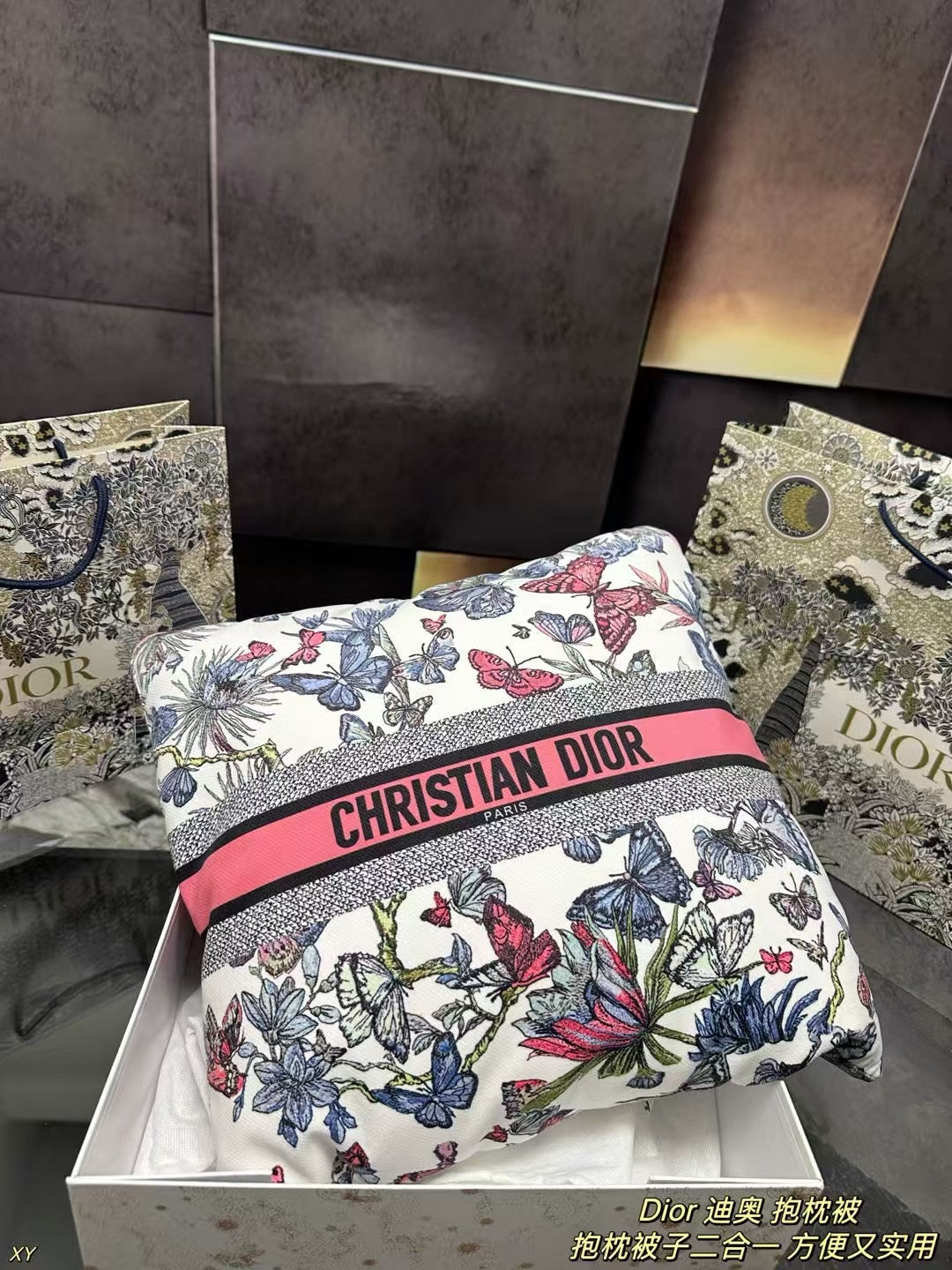 Dior Pillow Blanket Cushion