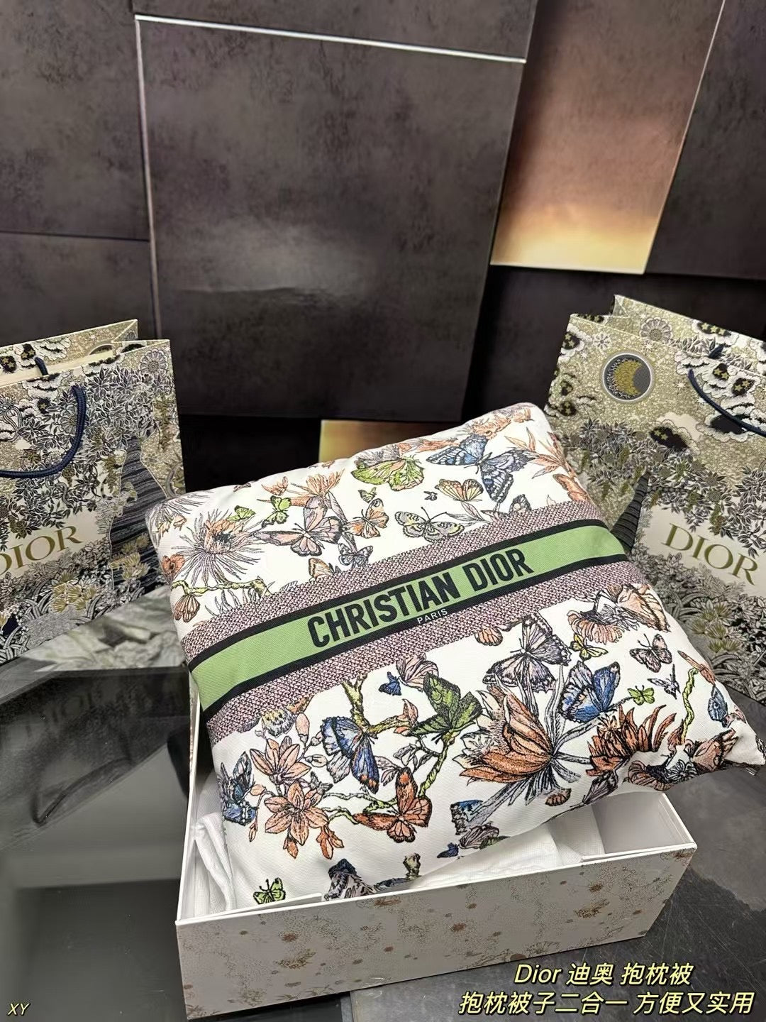 Dior Pillow Blanket Cushion