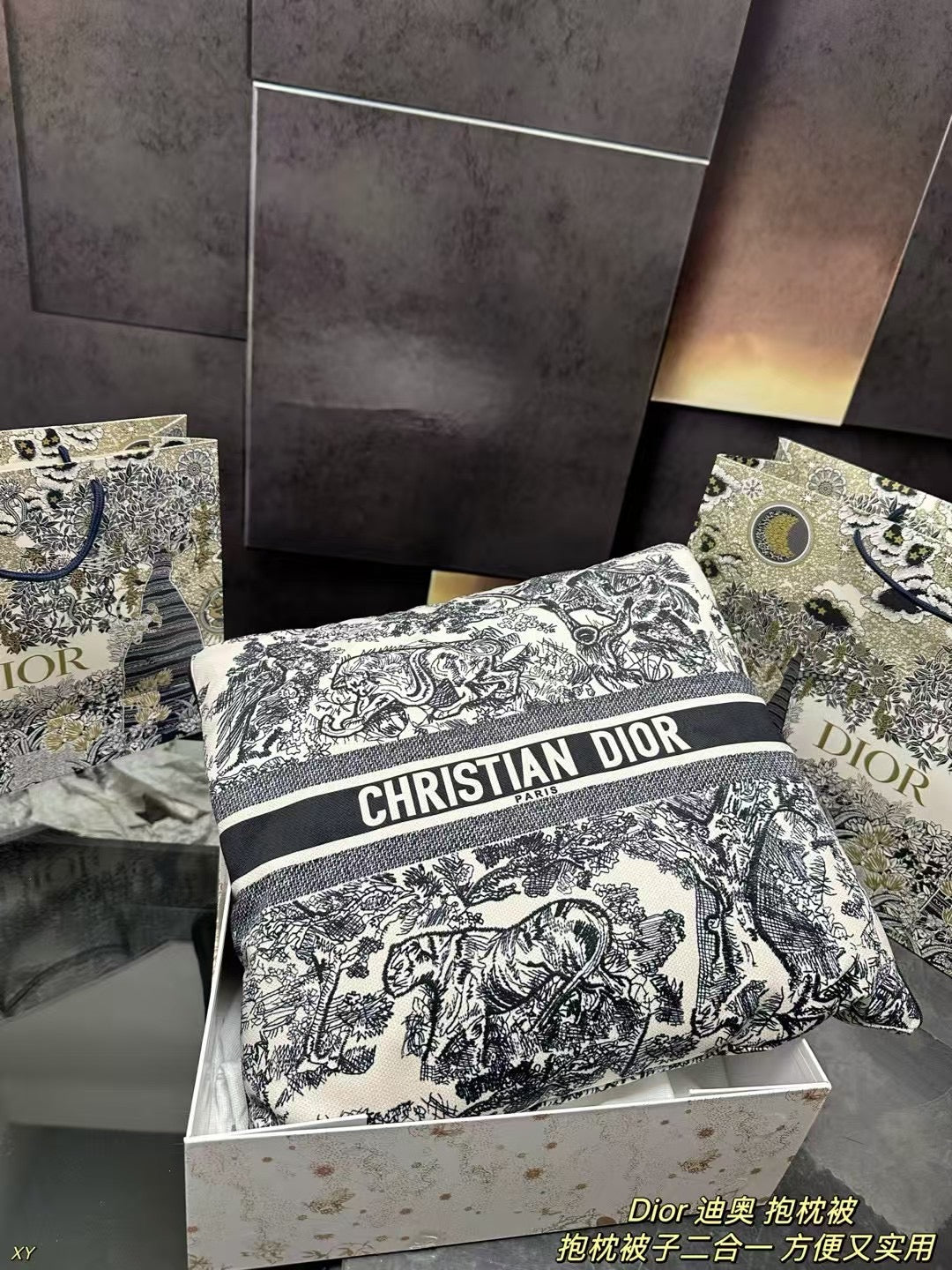 Dior Pillow Blanket Cushion