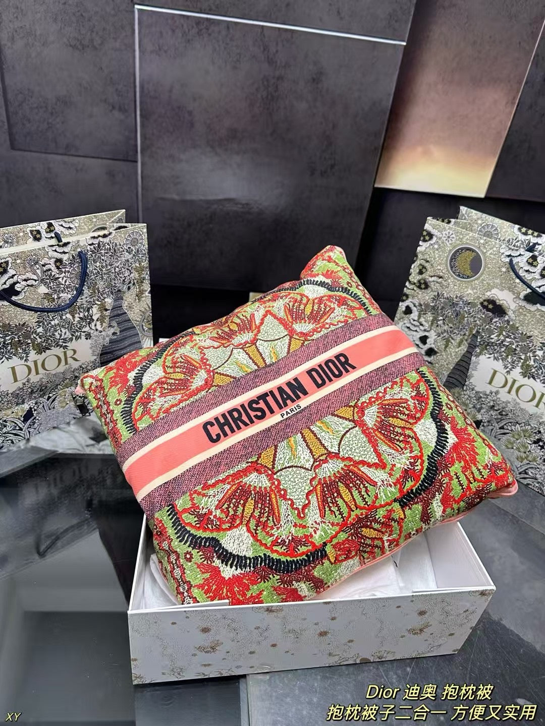 Dior Pillow Blanket Cushion