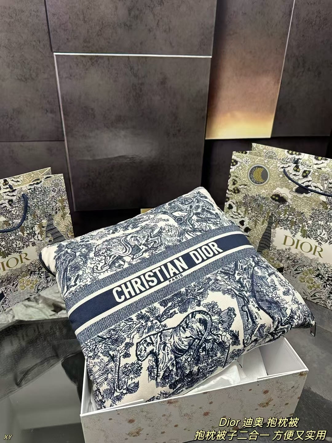 Dior Pillow Blanket Cushion