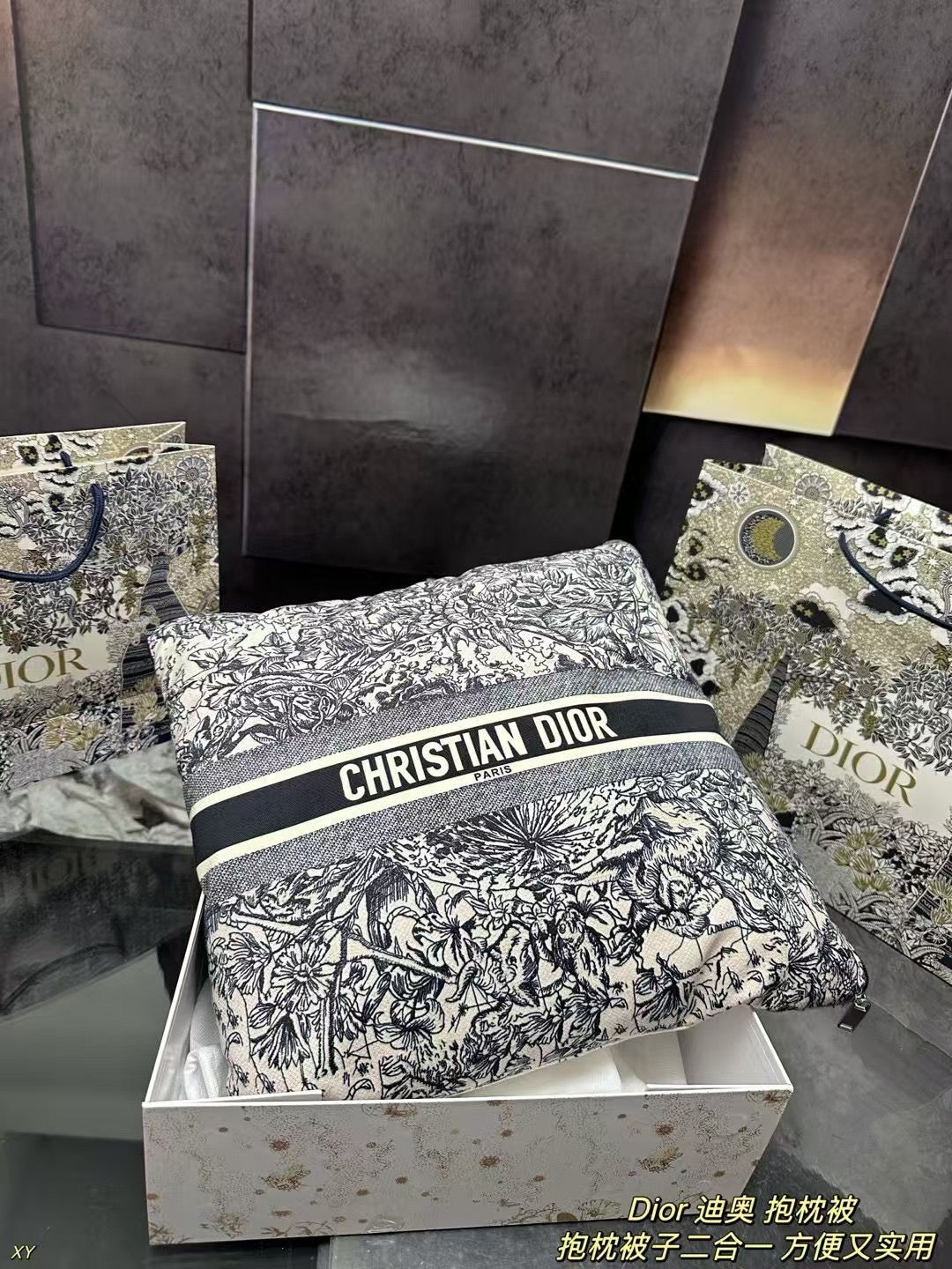 Dior Pillow Blanket Cushion