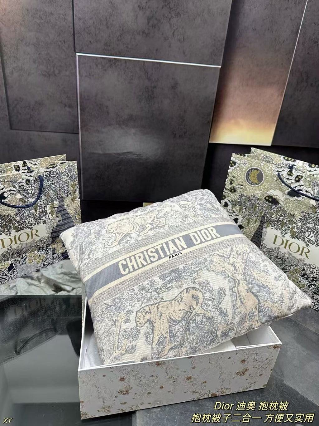 Dior Pillow Blanket Cushion