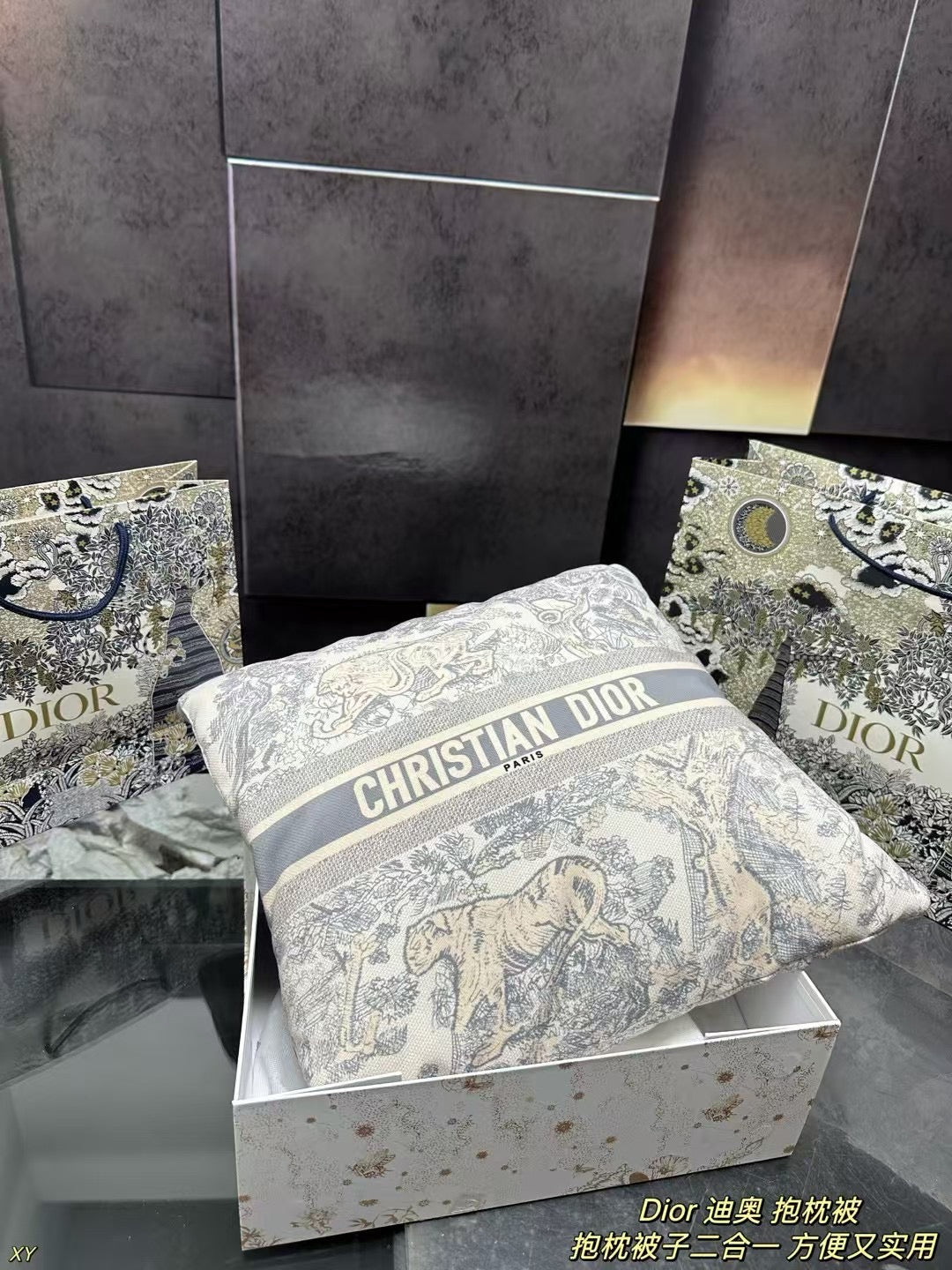 Dior Pillow Blanket Cushion