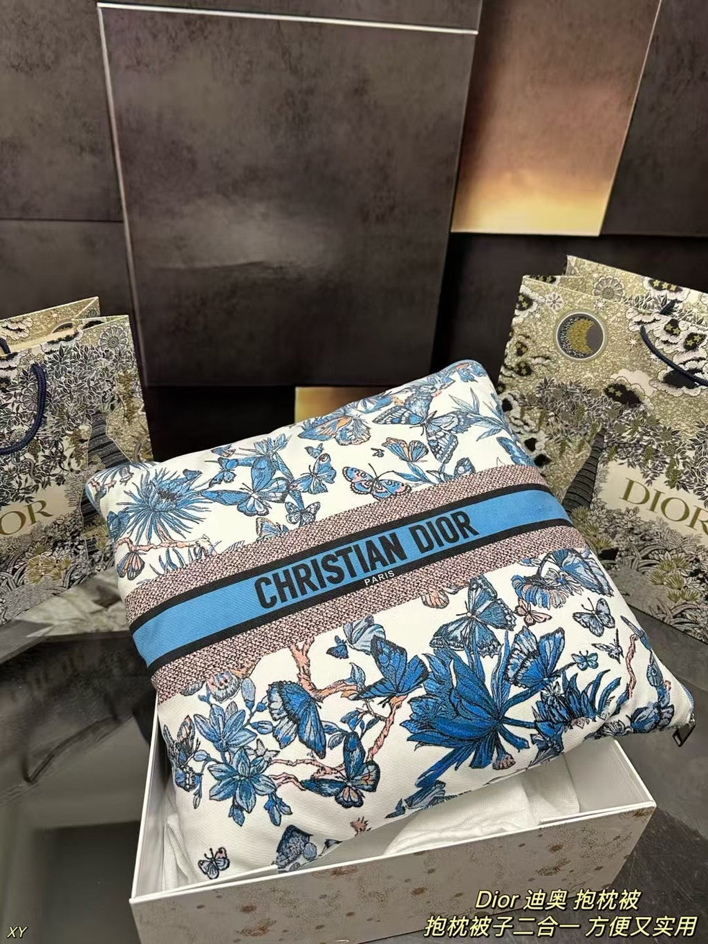 Dior Pillow Blanket Cushion