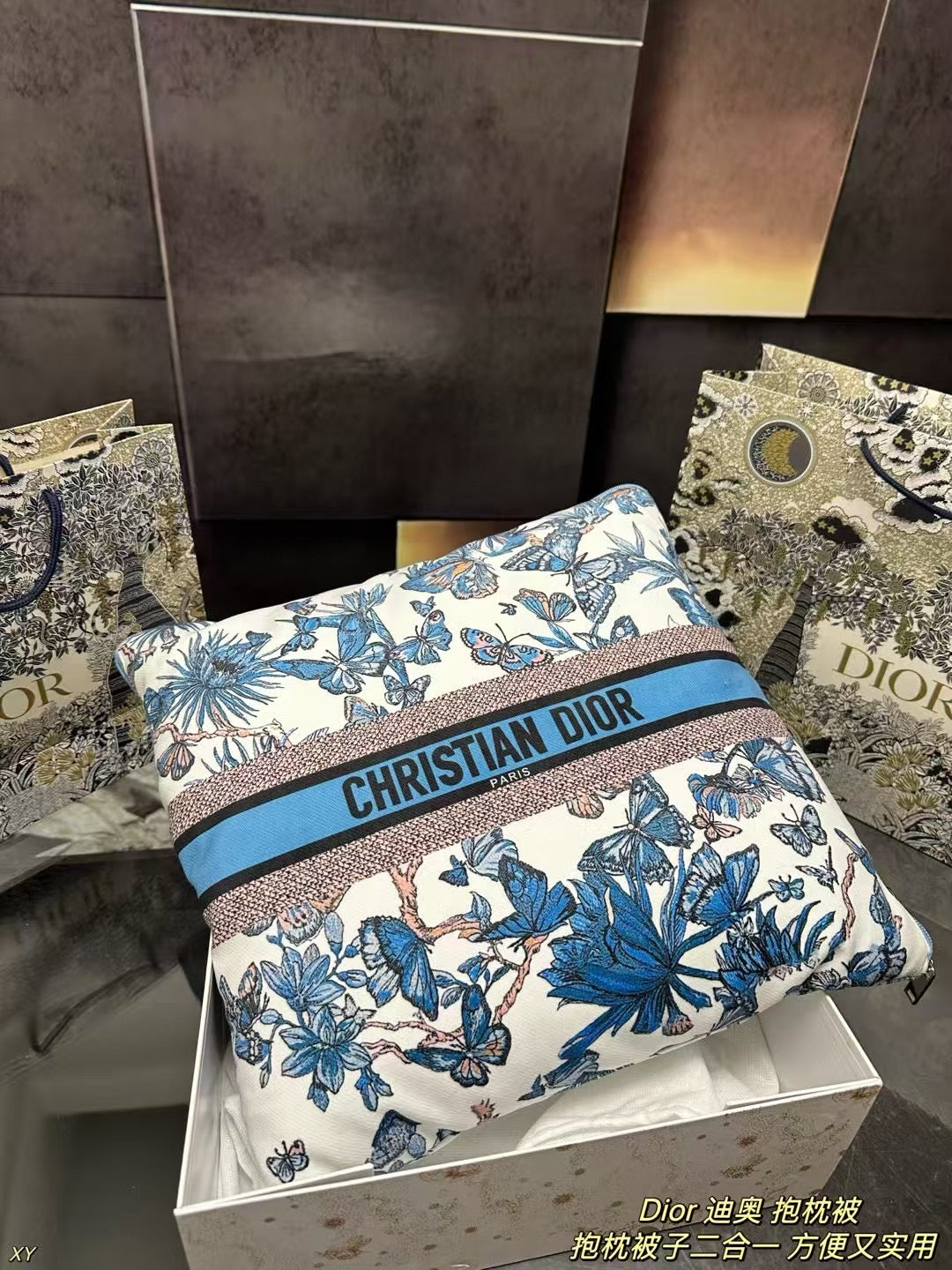 Dior Pillow Blanket Cushion