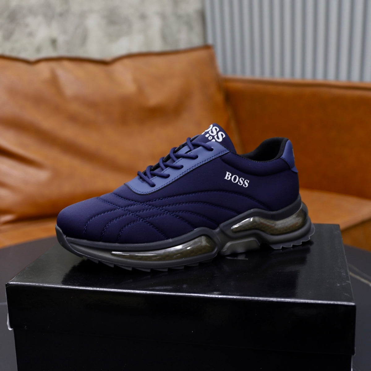 Boss Men's Knit Sport Sneakers