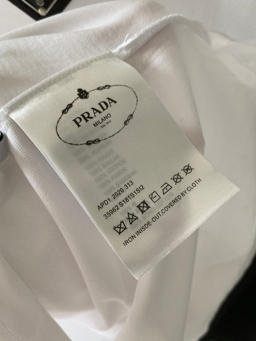 Prada Metal Triangle Logo Cotton Tank Top