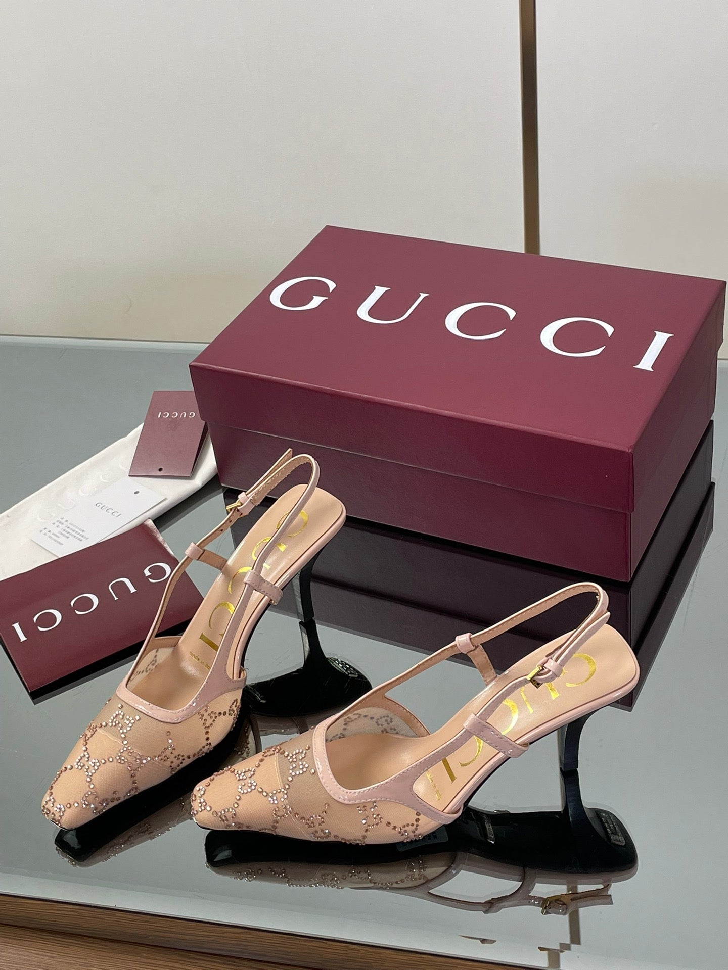 Gucci Cosmogonie GG Crystal Slingback Sandals – 2025 Early Autumn Collection