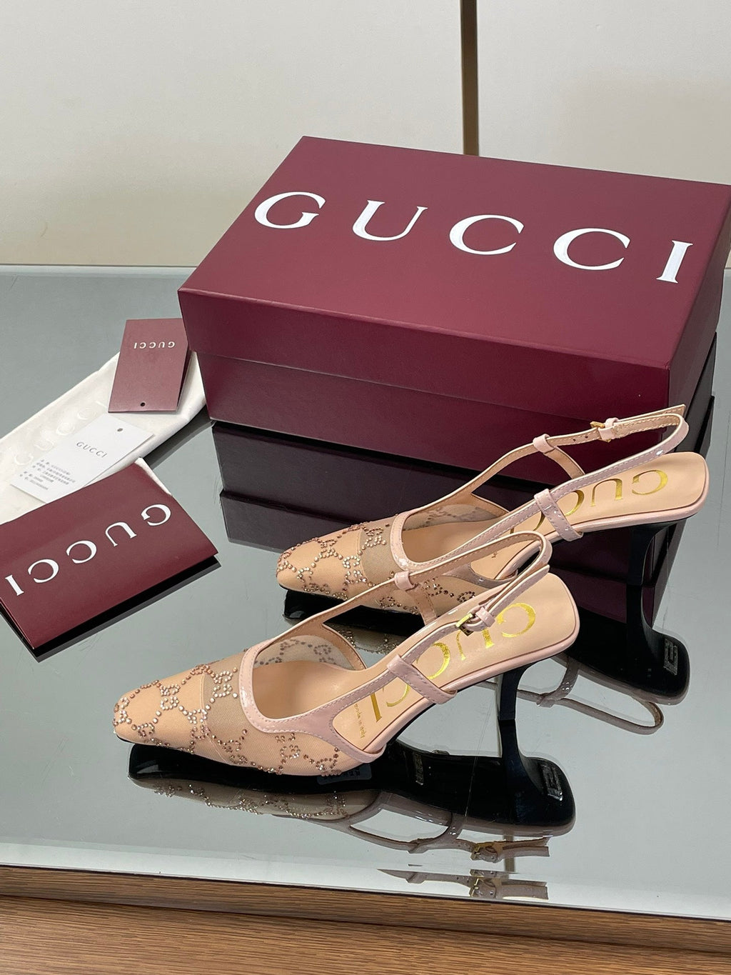 Gucci Cosmogonie GG Crystal Slingback Sandals – 2025 Early Autumn Collection