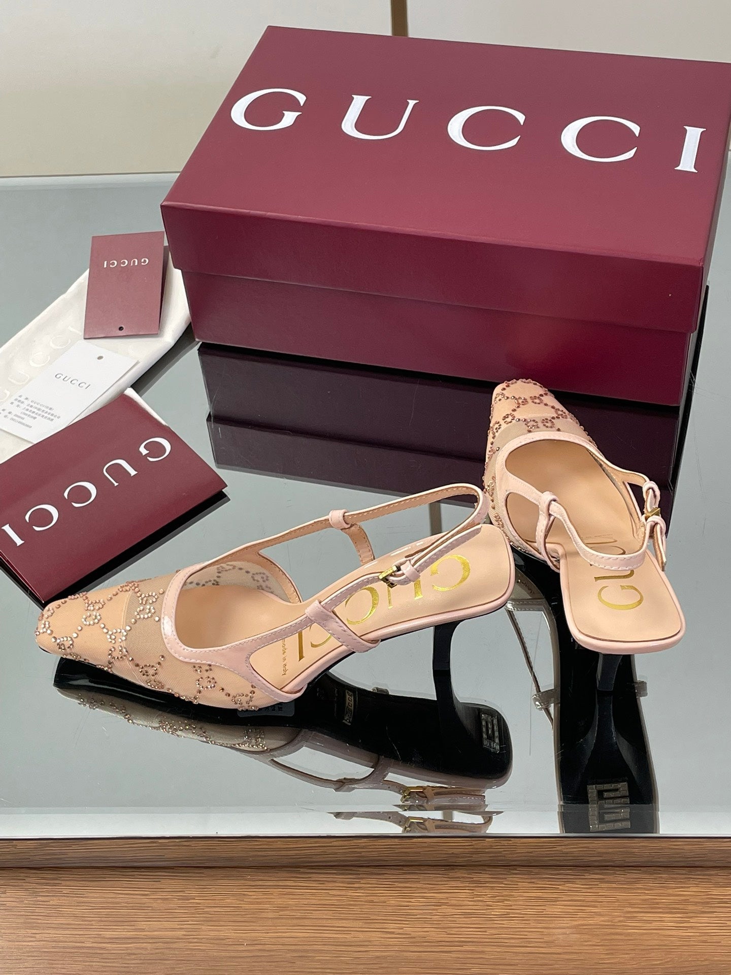 Gucci Cosmogonie GG Crystal Slingback Sandals – 2025 Early Autumn Collection