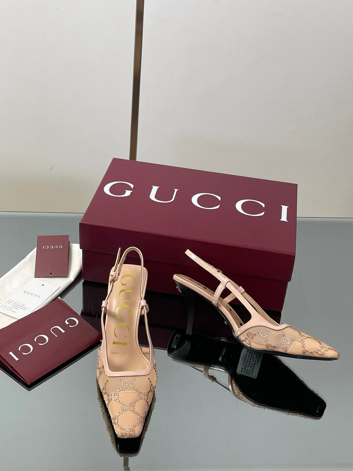 Gucci Cosmogonie GG Crystal Slingback Sandals – 2025 Early Autumn Collection