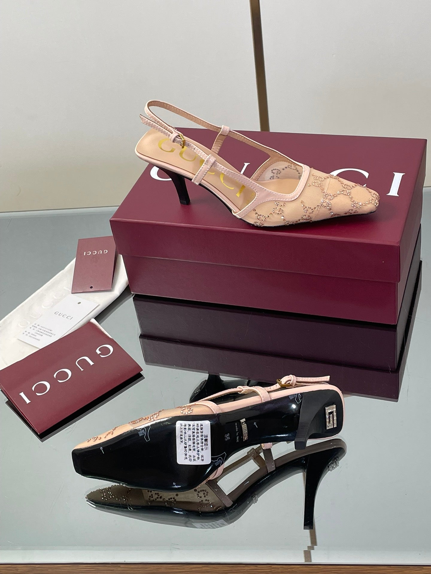 Gucci Cosmogonie GG Crystal Slingback Sandals – 2025 Early Autumn Collection