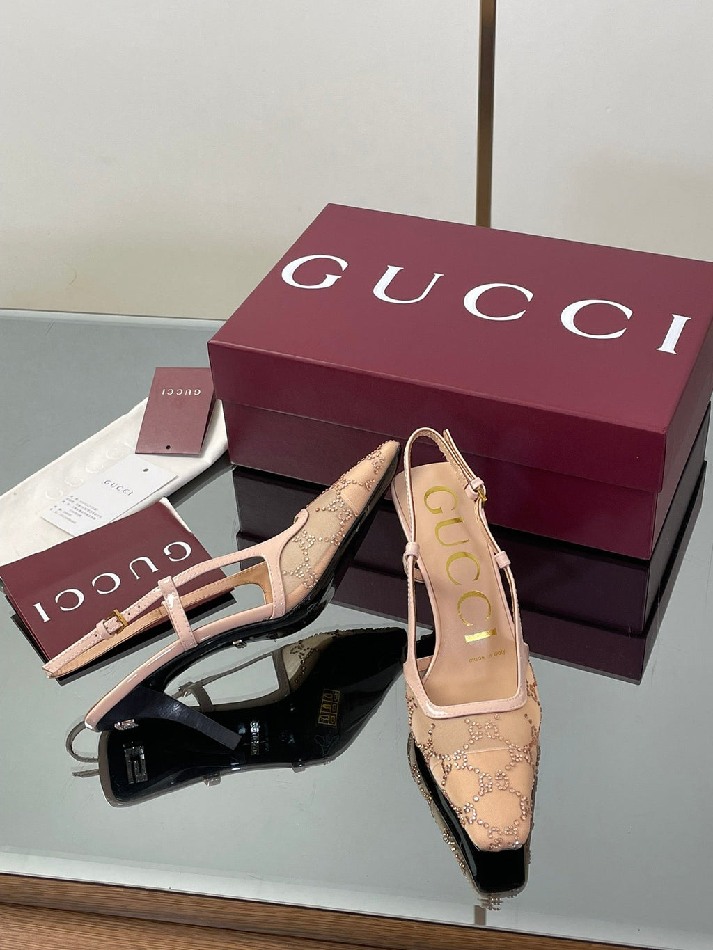 Gucci Cosmogonie GG Crystal Slingback Sandals – 2025 Early Autumn Collection