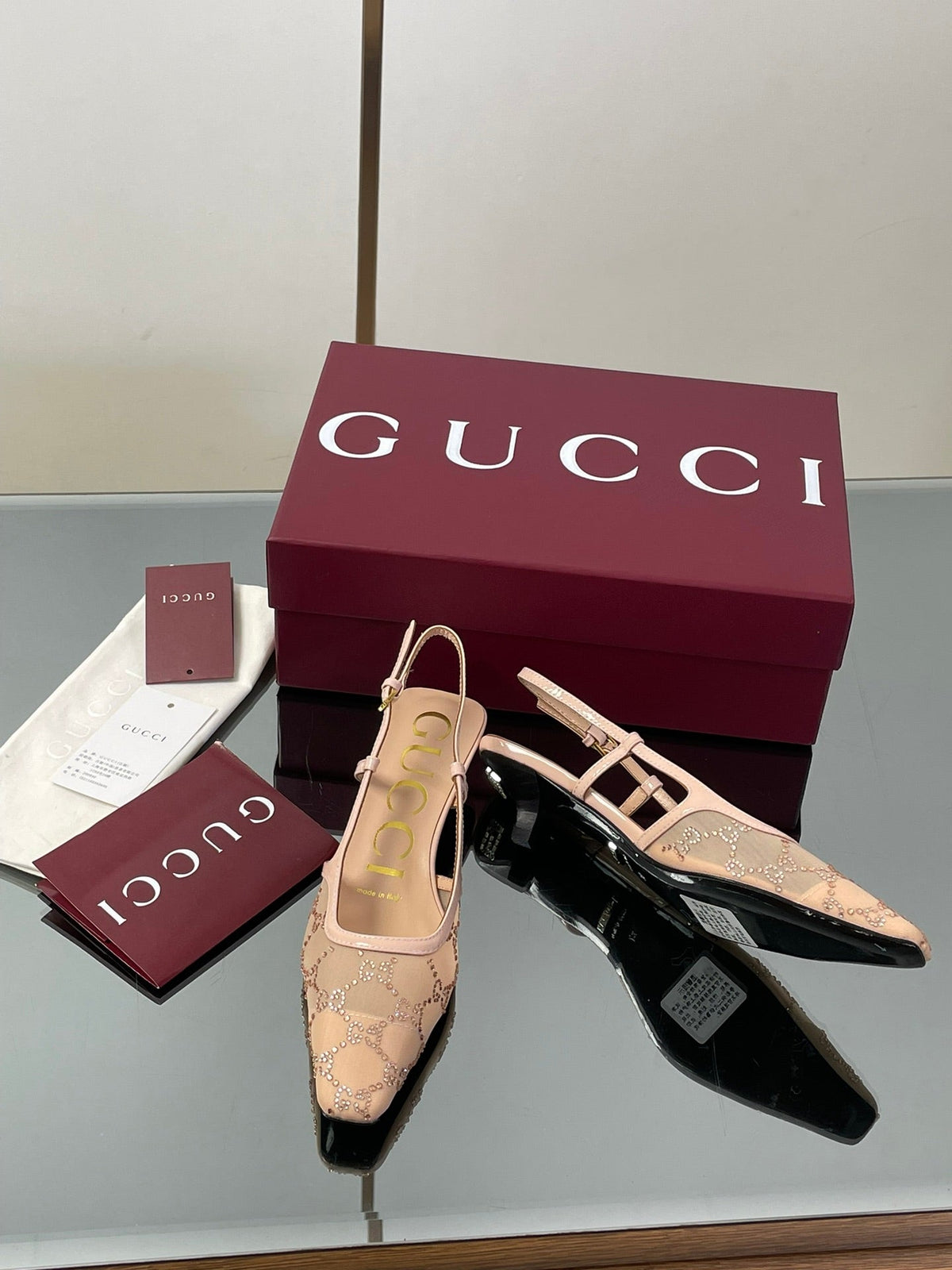 Gucci Cosmogonie GG Crystal Slingback Sandals – 2025 Early Autumn Collection