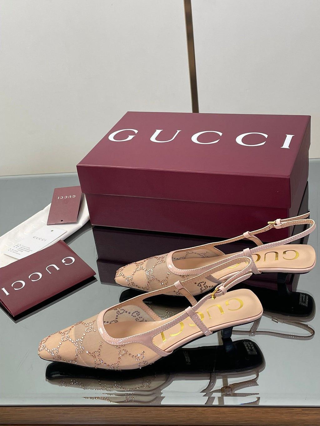 Gucci Cosmogonie GG Crystal Slingback Sandals – 2025 Early Autumn Collection