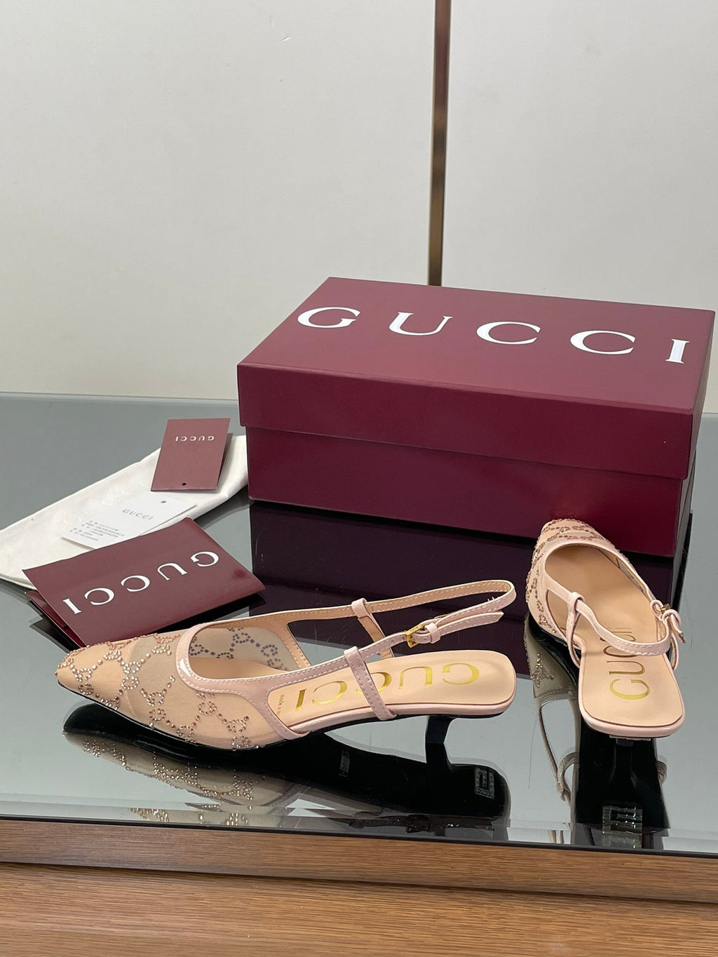 Gucci Cosmogonie GG Crystal Slingback Sandals – 2025 Early Autumn Collection
