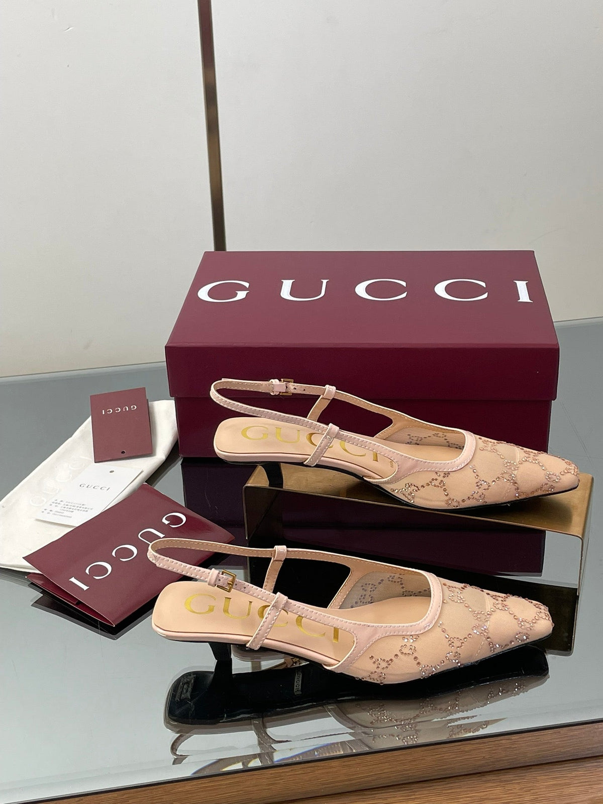 Gucci Cosmogonie GG Crystal Slingback Sandals – 2025 Early Autumn Collection
