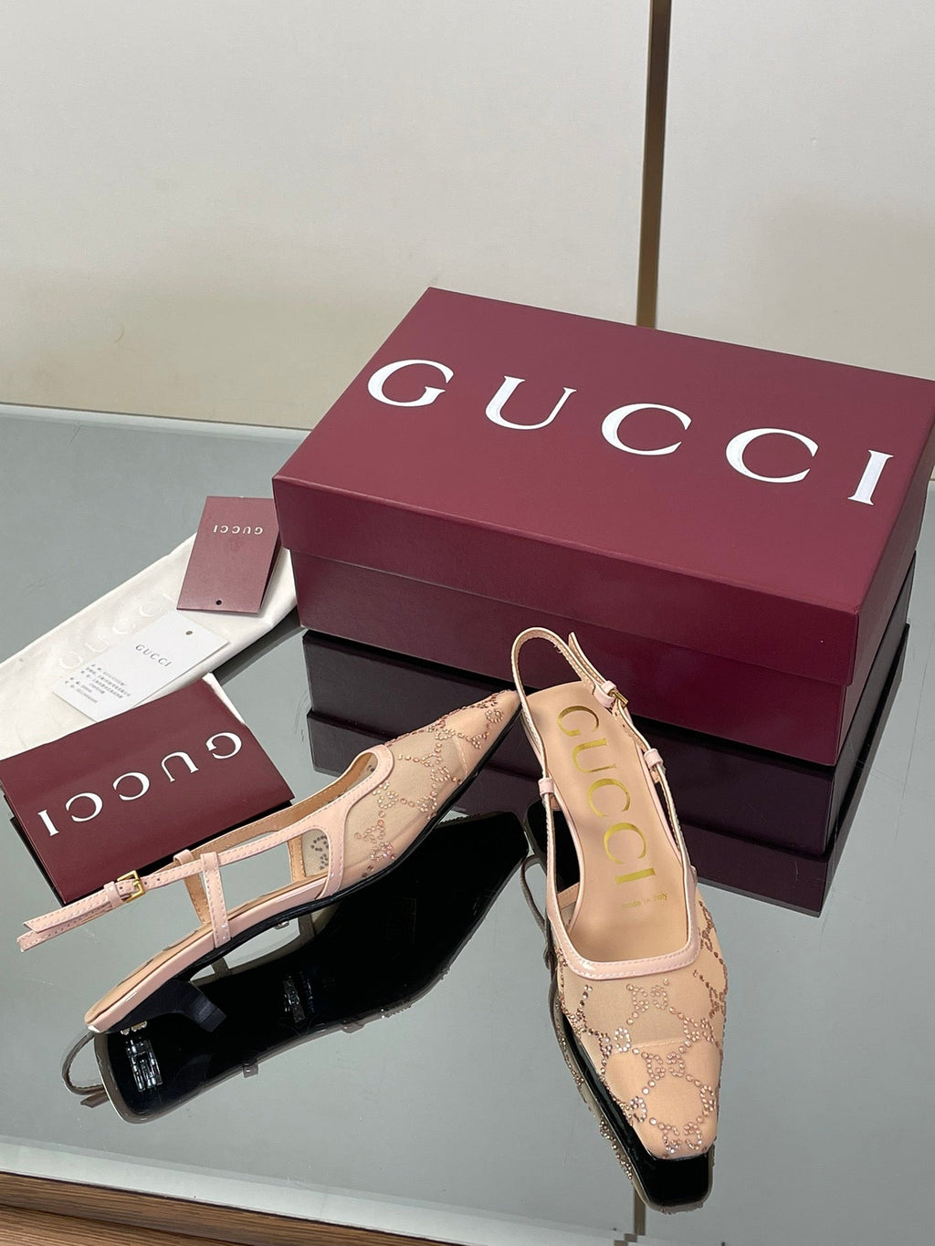 Gucci Cosmogonie GG Crystal Slingback Sandals – 2025 Early Autumn Collection