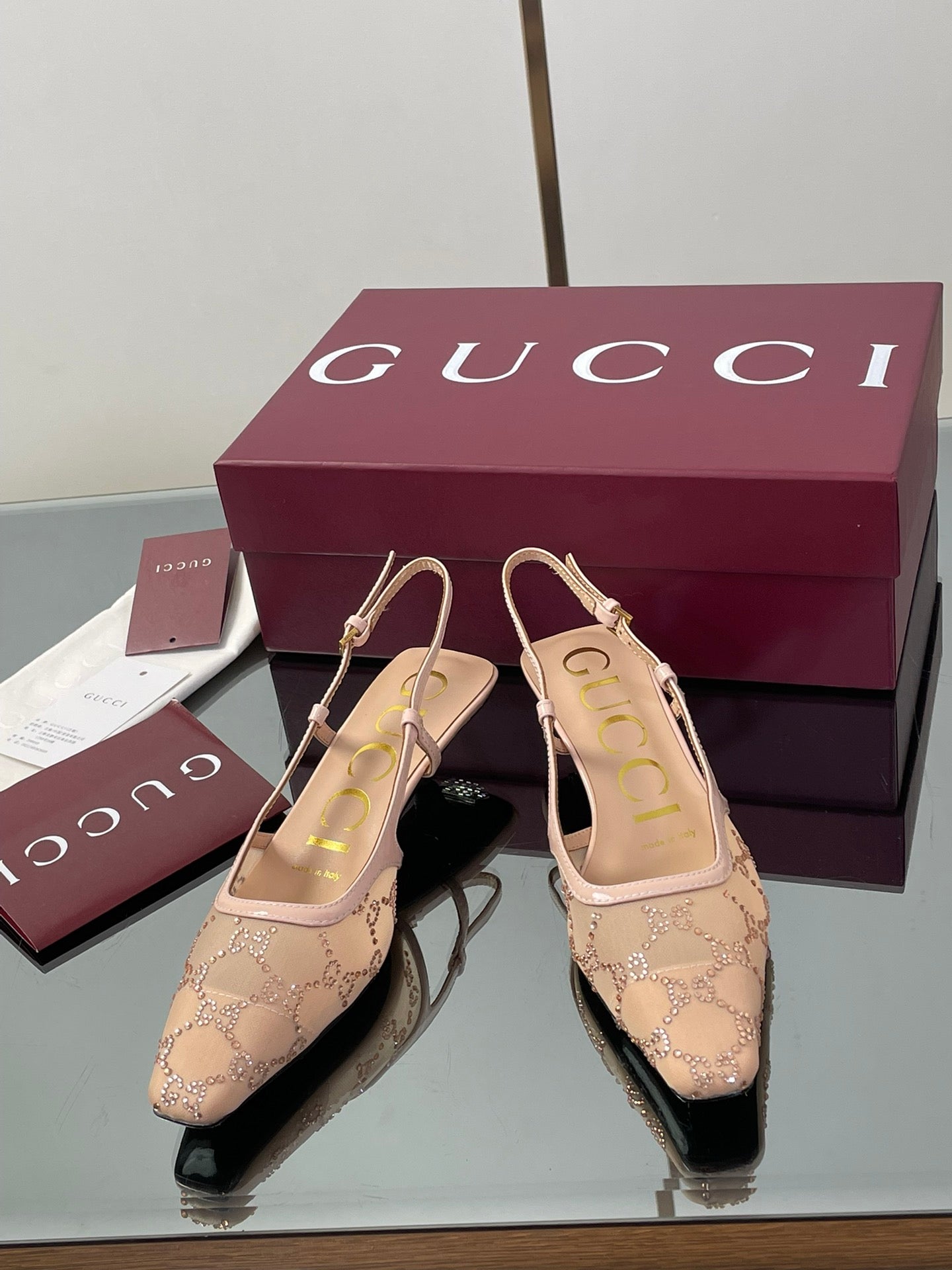 Gucci Cosmogonie GG Crystal Slingback Sandals – 2025 Early Autumn Collection