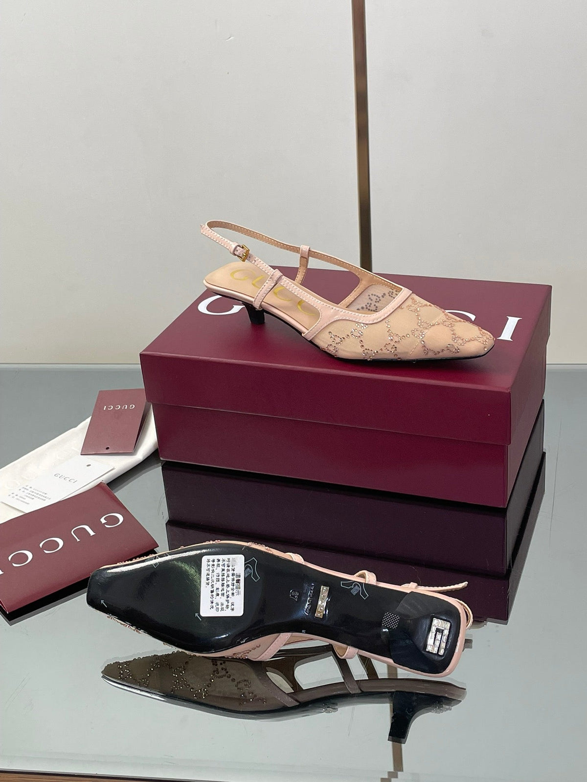 Gucci Cosmogonie GG Crystal Slingback Sandals – 2025 Early Autumn Collection