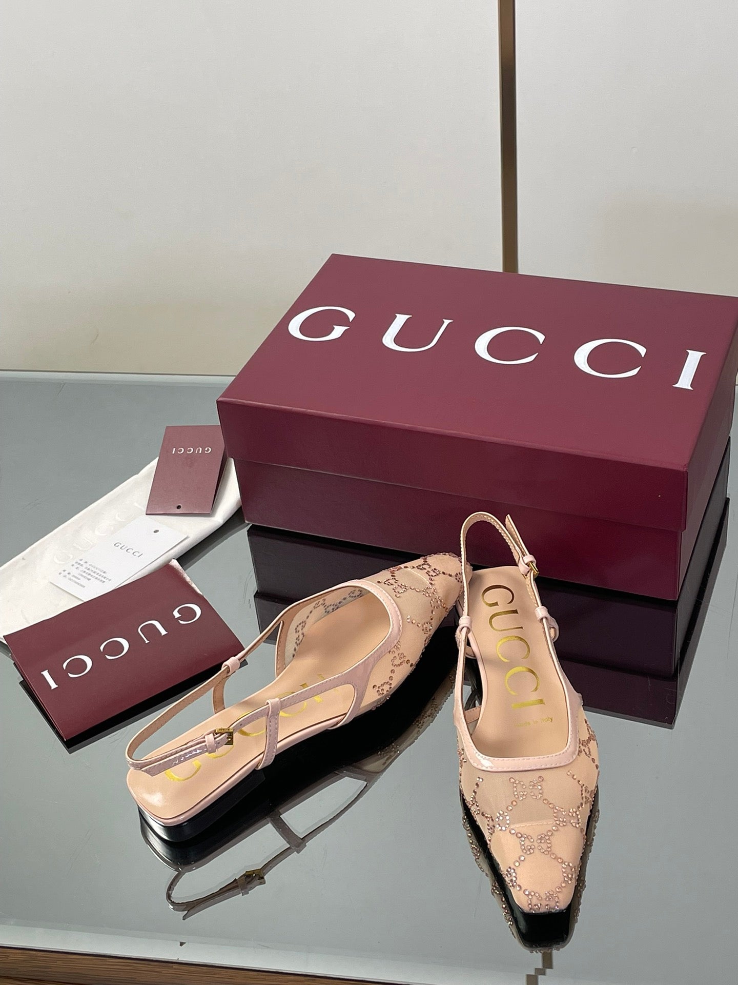 Gucci Cosmogonie GG Crystal Slingback Sandals – 2025 Early Autumn Collection